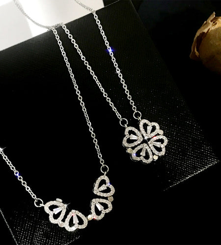 Folding Heart Shaped Necklace
